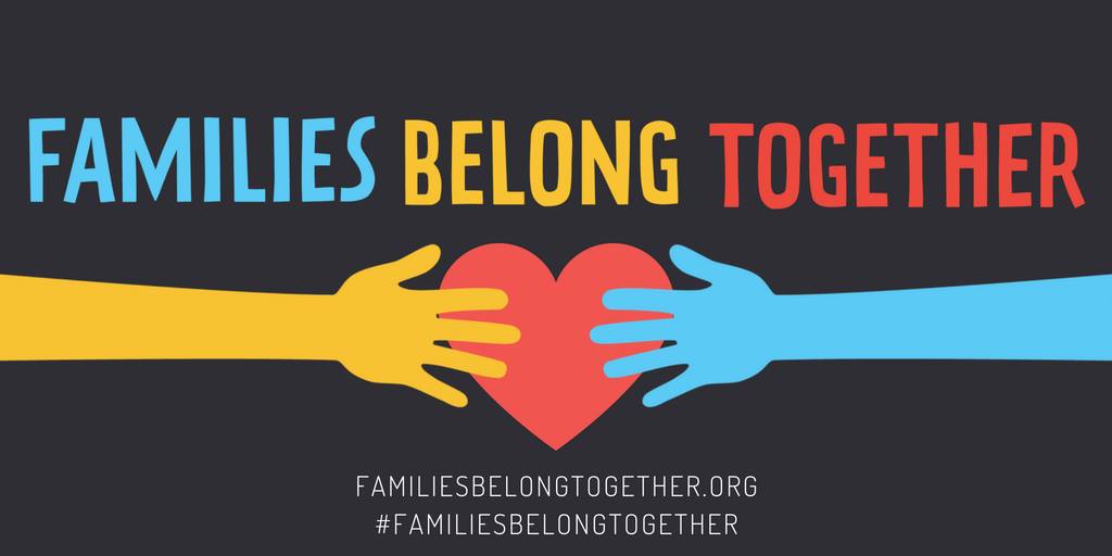 People raised their voices during the “Families Belong Together March”