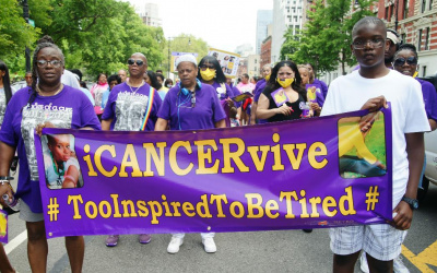 Editorial, Cancer walk awareness in Harlem at the 123rd Street in Morningside near Grand Hall of Fame Saturday, June 26th, 2021